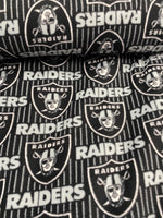 Load image into Gallery viewer, Oakland stripped Raiders NFL Football sports warm cozy soft Fleece fabric
