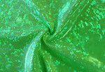 Load image into Gallery viewer, 4-Way Stretch Lime Broken Glass Spandex Metallic foil scales Fabric by the yard
