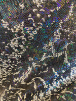 Load image into Gallery viewer, Snake mystique with glitter spandex 4 way stretch 60" wide
