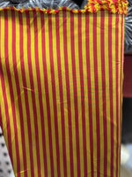 Load image into Gallery viewer, Multicolor stripe Taffeta drapery Fabric BY THE YARD 60" wide
