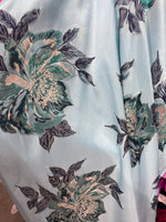 Load image into Gallery viewer, Jacquard Big floral light blue Brocade 58 " Wide
