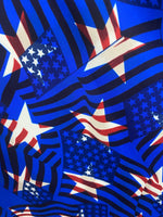 Load image into Gallery viewer, Blue USA flag 4-Way Stretch Fabric by the yard 60 " Wide
