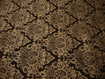 Load image into Gallery viewer, Chenille Dark Brown Cleopatra Gold Damask upholstery/  pillow/  fabric by the yard

