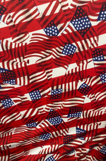 Load image into Gallery viewer, Red USA flag 4-Way Stretch Fabric by the yard 60 " Wide
