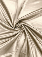Load image into Gallery viewer, Champagne Bridal heavy Satin fabric per yard 58” wide
