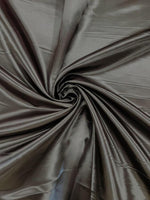 Load image into Gallery viewer, Charcoal Bridal heavy Satin fabric per yard 58” wide
