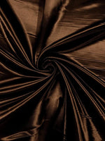 Load image into Gallery viewer, Brown Bridal heavy Satin fabric per yard 58” wide
