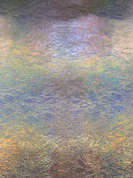 Load image into Gallery viewer, Holographic Gold Cracked metallic reflective Distressed vinyl upholstery craft fabric per yard 54" Wide
