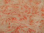 Load image into Gallery viewer, Neon Orange Frosted Mongolian Fake Faux Fur upholstery fabric by the yard  60 Inch wide LONG PILE
