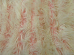 Load image into Gallery viewer, Fur Faux Pink Frosted Mongolian Fake Faux Fur upholstery fabric by the yard  60 Inch wide LONG PILE
