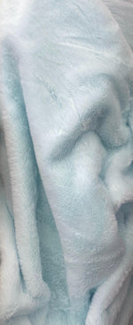 Load image into Gallery viewer, Blue plush thick minky bunny fabric / 58" Wide / Sold by the Yard
