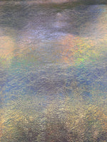 Load image into Gallery viewer, Holographic Gold Cracked metallic reflective Distressed vinyl upholstery craft fabric per yard 54" Wide
