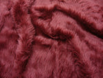 Load image into Gallery viewer, Burgundy Shaggy Faux Fur Fabric | Long Pile Plush Fur by the Yard | Soft High Pile Fur for Coats, Rugs, Crafts &amp; Home Decor
