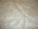 Load image into Gallery viewer, Fur Faux fake OFF WHITE  shaggy faux fur upholstery custom fabric by the yard 60" wide
