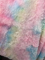 Load image into Gallery viewer, Pink silky  Bear Skin  Rainbow pastel Fabric 58" Wide Sold by the Yard
