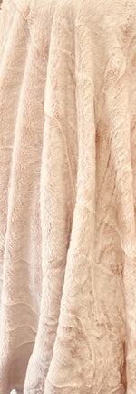 Load image into Gallery viewer, Taupe plush thick minky bunny fabric / 58" Wide / Sold by the Yard
