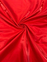 Load image into Gallery viewer, Red Liquid glossy Bridal prom Satin prom dress fabric per yard
