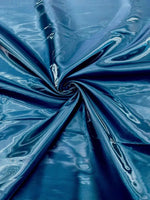 Load image into Gallery viewer, Teal Blue Liquid glossy Bridal prom Satin prom dress fabric per yard
