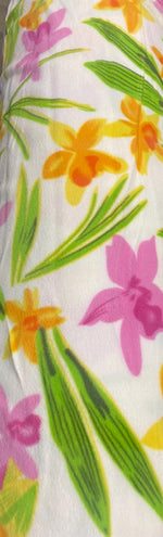 Load image into Gallery viewer, Hawaiian Multi-Flower Fleece Fabric – Soft Warm Tropical Print Material for Blankets, Crafts &amp; Sewing fabric
