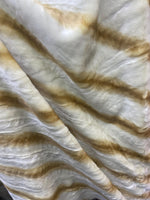 Load image into Gallery viewer, Beige striped short pile mink faux fur fabric by the yard
