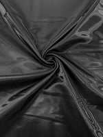 Load image into Gallery viewer, Black Liquid glossy Bridal prom Satin prom dress fabric per yard
