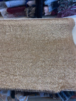 Load image into Gallery viewer, Taupe sequin-embroidered fabric on a textured base with eyelash/fringe threads  Dressmaking Costume Material by the Yard

