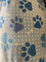 Load image into Gallery viewer, Multi Blue bone Fleece Fabric by the Yard | Soft Anti-Pill Fleece | Fleece for Blankets, Crafts, Apparel &amp; DIY Projects
