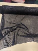 Load image into Gallery viewer, Black Diamond Rhinestone Mesh Fabric – Sparkly Crystal Net Fabric by the Yard for Costumes, Dancewear, Gowns, DIY Crafts
