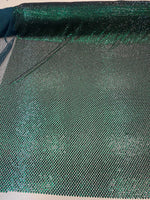 Load image into Gallery viewer, Emerald Diamond Rhinestone Mesh Fabric – Sparkly Crystal Net Fabric by the Yard for Costumes, Dancewear, Gowns, DIY Crafts

