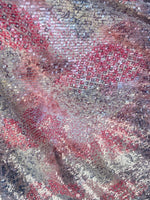 Load image into Gallery viewer, Luxury Sequin Embroidered Mesh Fabric | Pink Gold Sparkle Sequins | Abstract Shimmer Fabric for Dresses, Costumes, Tablecloths Décor
