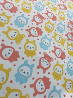 Load image into Gallery viewer, Cute Bear Print Spandex Fabric – Cartoon Animal Pattern – Soft Sewing Material for Baby, Kids &amp; Crafts
