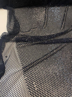 Load image into Gallery viewer, Black Diamond Rhinestone Mesh Fabric – Sparkly Crystal Net Fabric by the Yard for Costumes, Dancewear, Gowns, DIY Crafts
