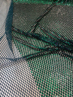 Load image into Gallery viewer, Emerald Diamond Rhinestone Mesh Fabric – Sparkly Crystal Net Fabric by the Yard for Costumes, Dancewear, Gowns, DIY Crafts

