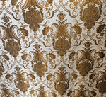 Load image into Gallery viewer, Ivory Damask Chenille Upholstery Fabric – Elegant Baroque Pattern, Home Décor &amp; Drapery Material by the Yard
