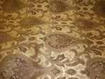 Load image into Gallery viewer, Chenille Damask 56" Wide Monte Cristo Pecan  Fabric with Gold upholstery furniture fabric by the yard
