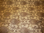 Load image into Gallery viewer, Chenille Damask 56" Wide Monte Cristo Pecan  Fabric with Gold upholstery furniture fabric by the yard
