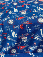 Load image into Gallery viewer, 100 % Cotton Fabric - 45 " Wide - La dodgers #1 theme, flag, children clothing, pillows, bedding, costume

