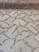 Load image into Gallery viewer, Rose Sequin Embroidered Fabric – Luxury Mesh Lace Material for Dresses, Gowns, Costumes &amp; Event Decor
