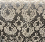 Load image into Gallery viewer, Gray Damask Jacquard Upholstery Fabric – Luxury Baroque Brocade by the Yard 54” wide
