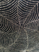 Load image into Gallery viewer, Black Knit Silver Glitter Spiderweb Stretch Fabric – Halloween Costume, Dancewear, Cosplay, Crafts fabric
