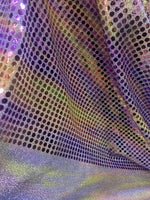 Load image into Gallery viewer, Purple Sequin Dot Fabric by the Yard – Shiny Costume, Dancewear, Party &amp; Event Décor Fabric
