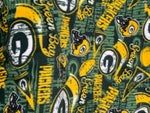 Load image into Gallery viewer, Green Bay plaid Packers NFL Football sports warm cozy soft Fleece fabric
