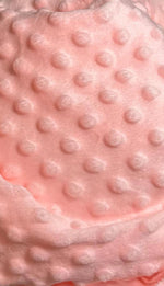 Load image into Gallery viewer, Pink Minky dimple dot soft fabric BY THE YARD 60 " Wide
