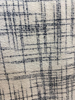 Load image into Gallery viewer, Textured Chenille Fabric by the Yard – Neutral Cream and Black Upholstery Material, Modern Geometric Design for Sofa, Pillows &amp; Chairs
