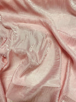 Load image into Gallery viewer, Pink Shimmer Iridescent Satin Fabric – Glossy Silk-Like Material | Luxury Fabric by the Yard for Dresses
