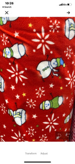 Load image into Gallery viewer, Cozy Red Snowman Fleece Throw Blanket – Soft Christmas Blanket for Sofa or Bed, Holiday Winter Decor 50" x 60"
