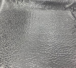 Load image into Gallery viewer, Silver leopard foil white base Nylon Spandex dance swimsuits stretch 58" wide  Sportswear
