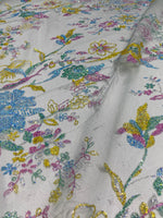 Load image into Gallery viewer, Sparkling Floral Glitter Mesh Fabric On Mint Embroidered Lace | Glitter Tulle Fabric for Dresses, Gowns, Crafts &amp; Special Events
