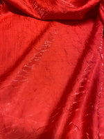Load image into Gallery viewer, Red Shimmer Iridescent Satin Fabric – Glossy Silk-Like Material | Luxury Fabric by the Yard for Dresses
