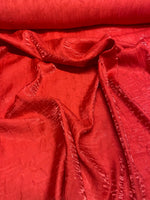 Load image into Gallery viewer, Red Shimmer Iridescent Satin Fabric – Glossy Silk-Like Material | Luxury Fabric by the Yard for Dresses
